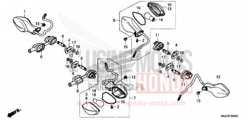 CLIGNOTANT CBR500RAD de 2013